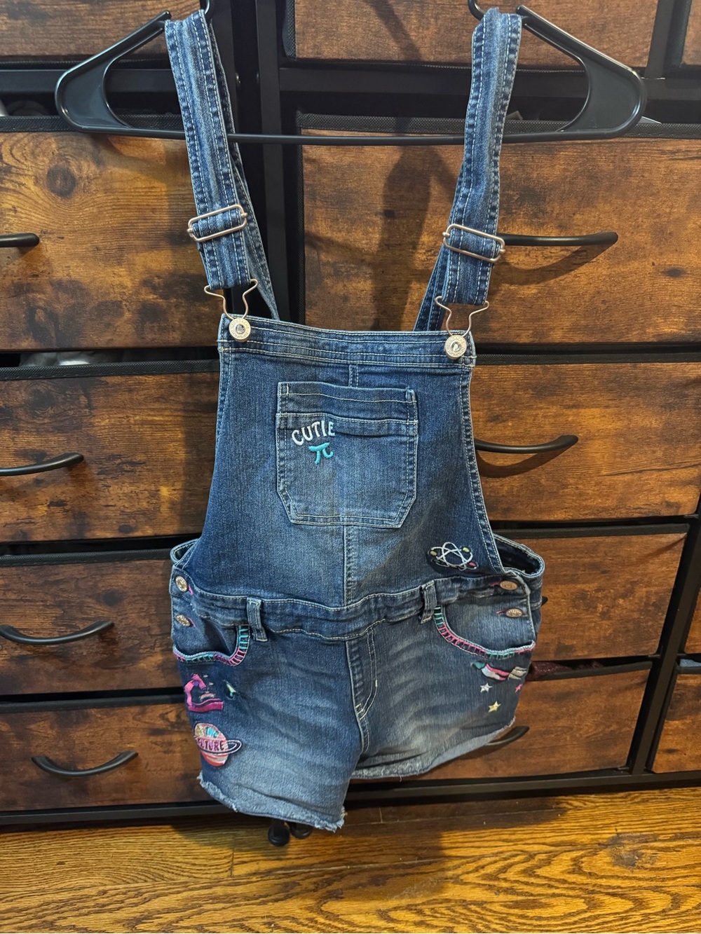 Jordache Dark Blue Denim Overalls with Contrast Stitching